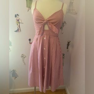 Red Gingham Dress Sz L